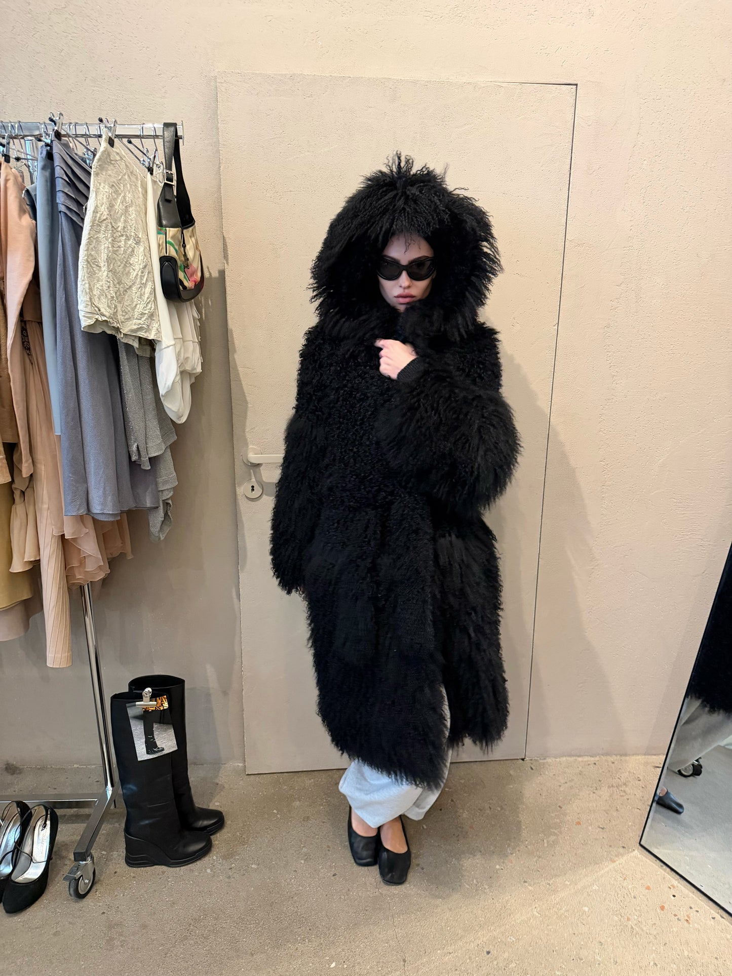 Yves Saint Laurent Mongolian shearling coat