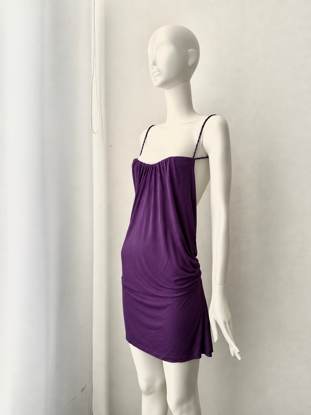 Dsquared2 Spring Summer 2008 mini dress in deep purple.