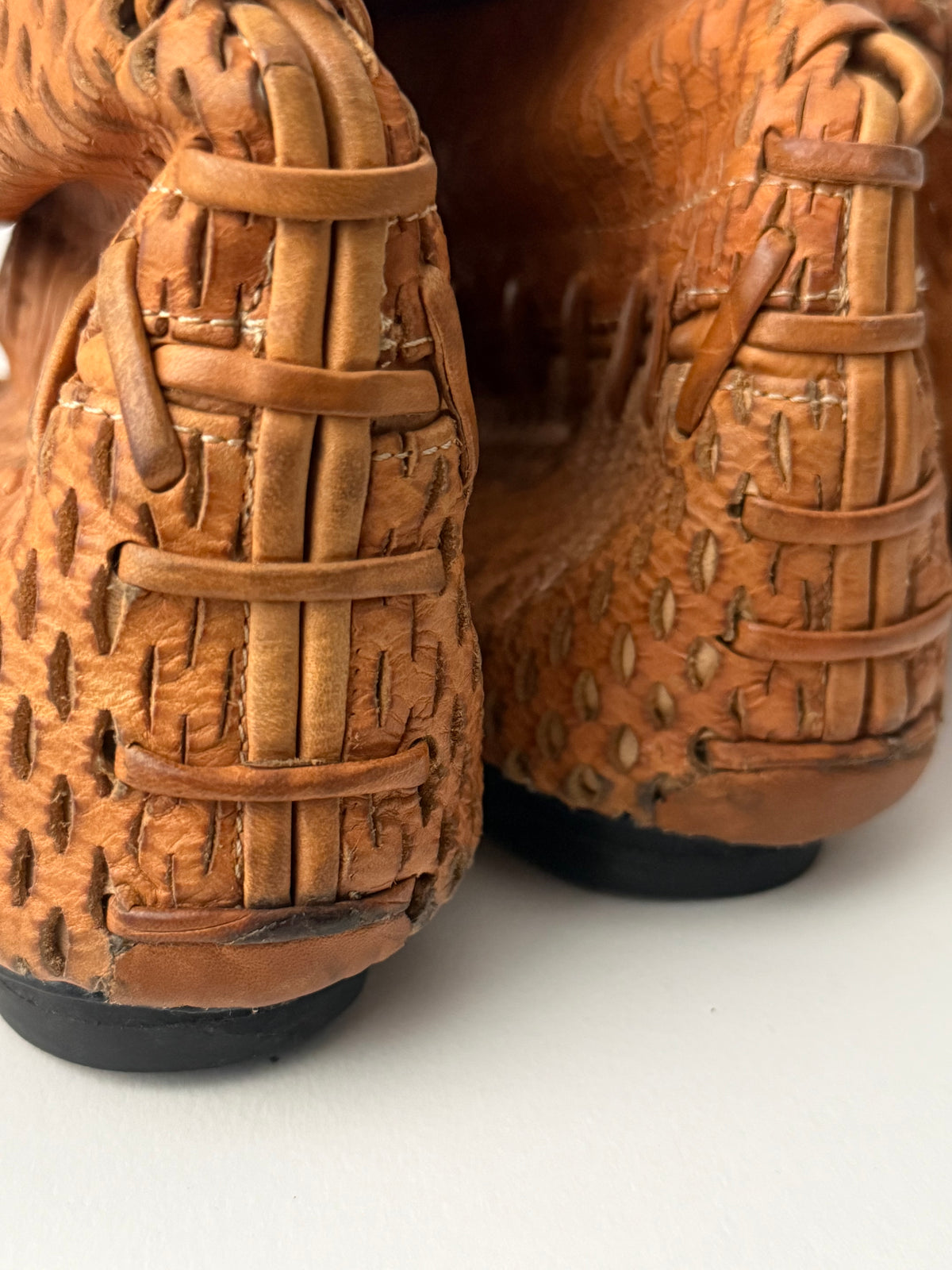 Vintage Chanel Woven Leather Boots