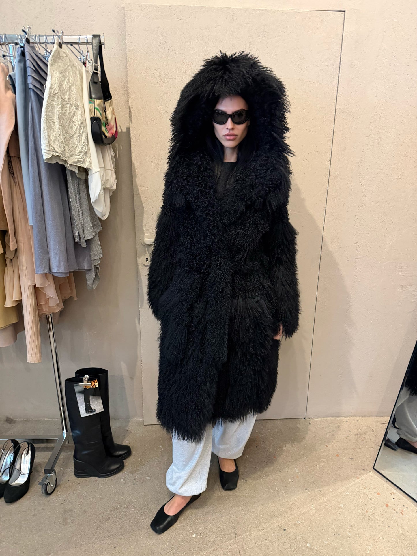 Yves Saint Laurent Mongolian shearling coat