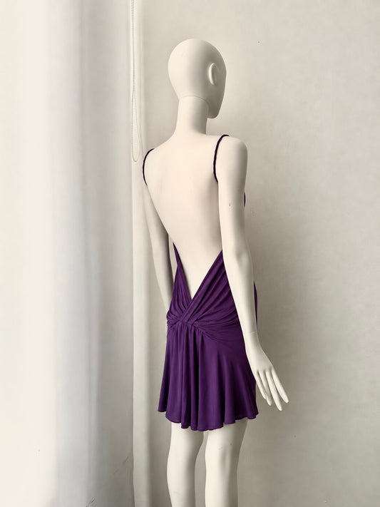 Dsquared2 Spring Summer 2008 mini dress in deep purple.